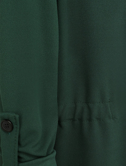 Trench droit mi-long uni - Vert sapin - 3