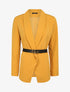 Blazer droit uni - Moutarde - 4