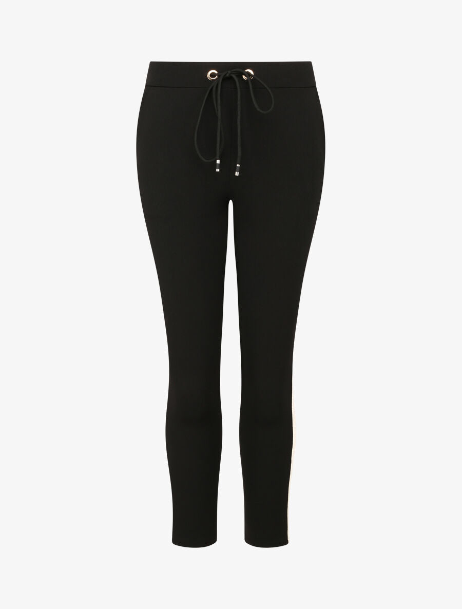 Pantalon jogger slim 7/8 taille haute - Noir - 1