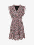 Robe patineuse mi-longue imprimé pâquerettes - Noir - 4