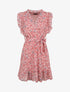 Robe patineuse mi-longue imprimé pâquerettes - Rose - 1