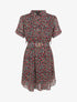 Robe patineuse courte imprimé floral - Noir - 4