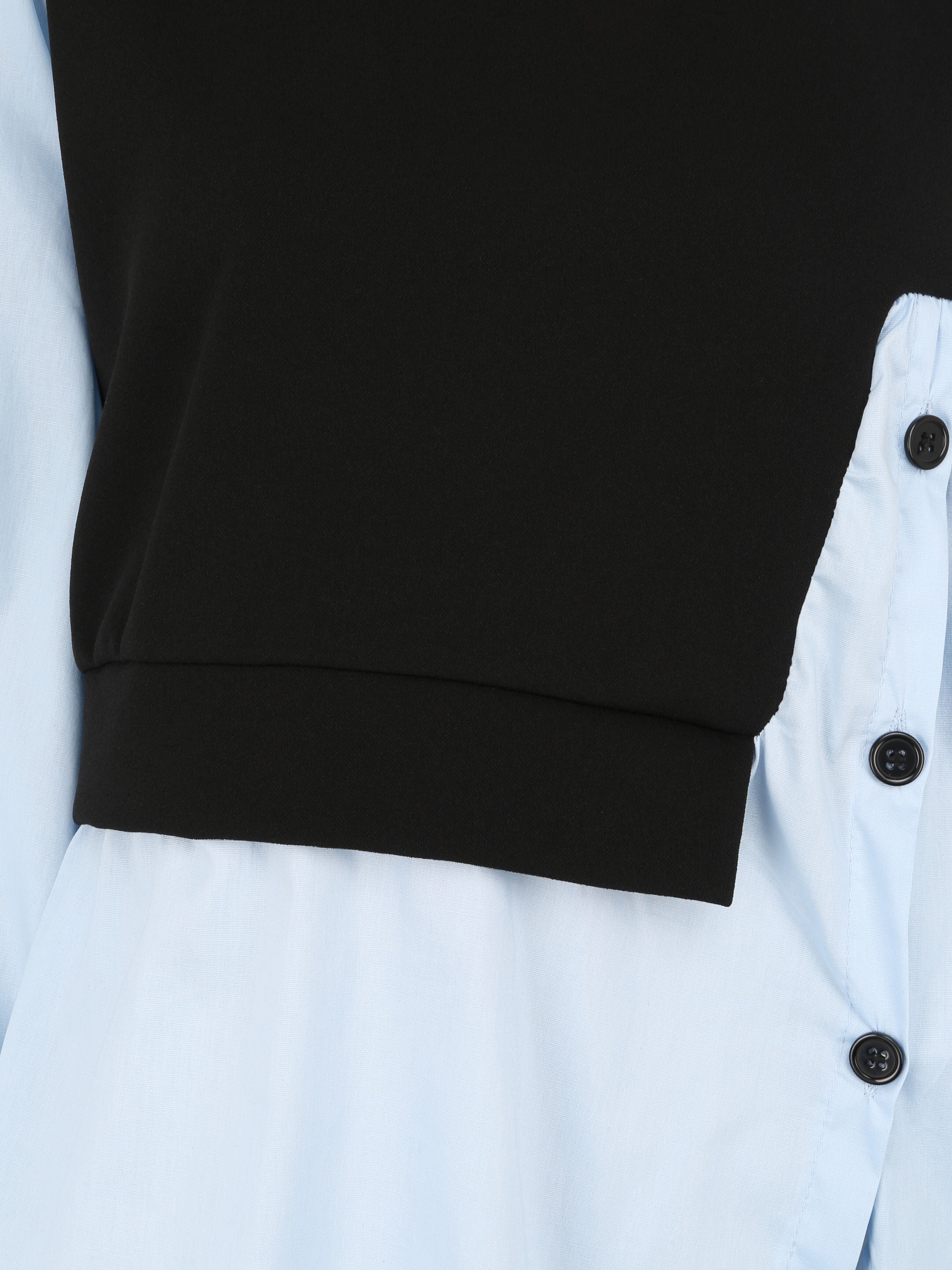 Sweat style chemise en trompe l&