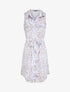 Robe chemise droite sans manches imprimé graphique - Blanc - 5