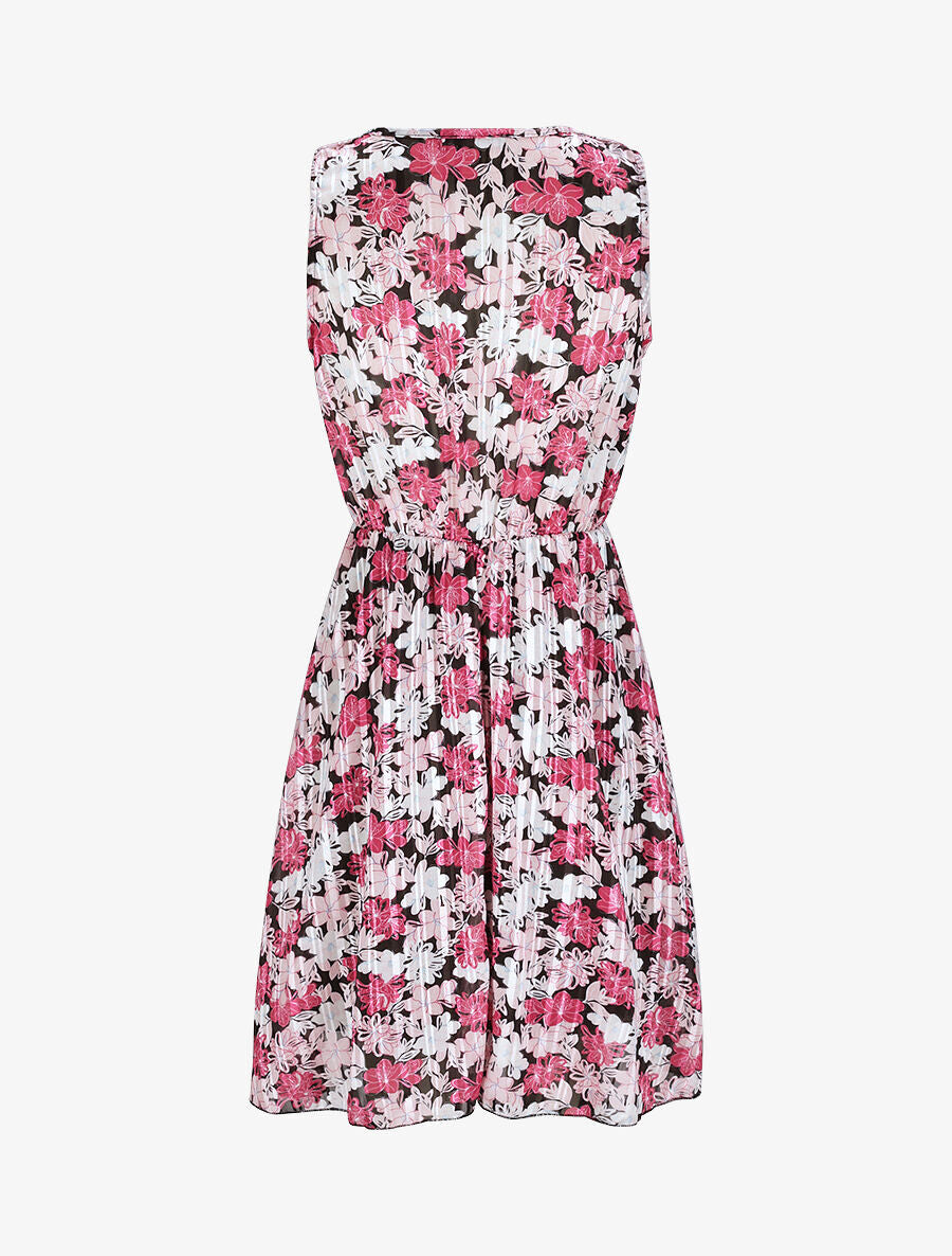 Robe patineuse imprimé lys - Rose - 2