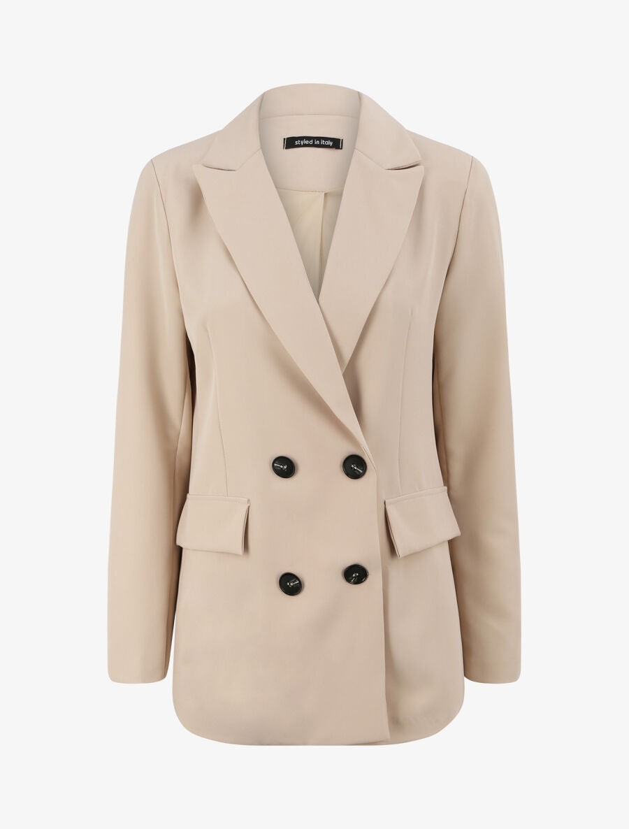 Blazer droit oversize - Beige - 1