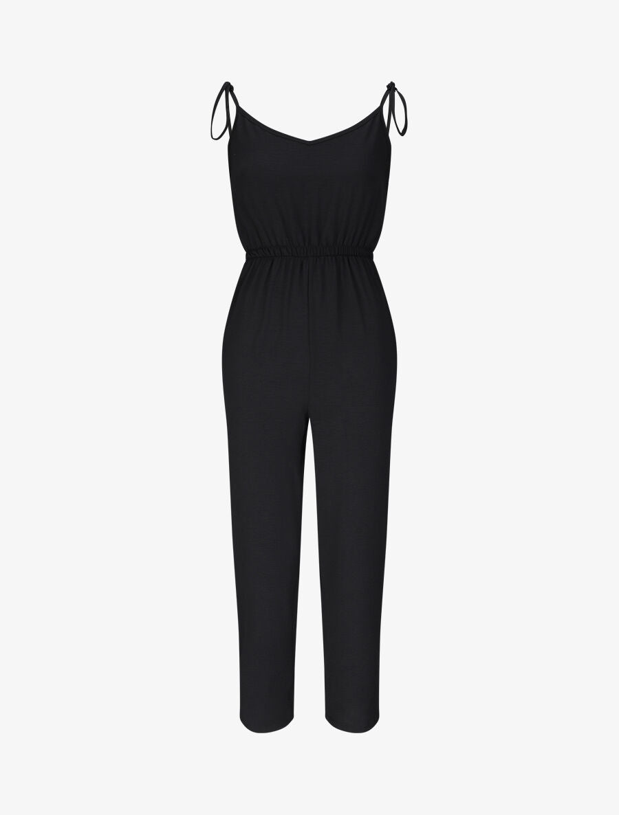 Combinaison fluide unie - Noir - 5