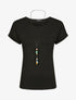T-shirt slim uni manches courtes - Noir - 1