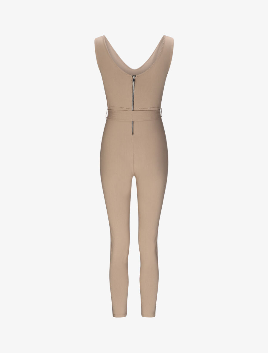 Combinaison stretch coupe slim - Camel - 2