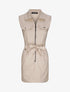 Robe sans manches avec ceinture - Beige - 1