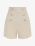 Short uni à boutons stylisés - Beige - 5