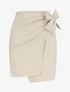 Jupe portefeuille en simili - Beige - 1