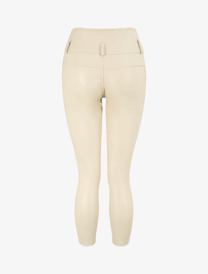 Pantalon simili uni - Beige - 2