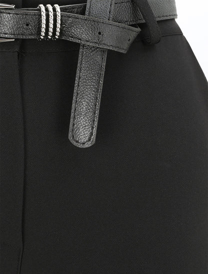 Pantalon fluide uni - Noir - 3