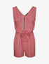Combishort fluide unie à col zippé - Rose - 1