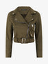 Veste courte en suédine - Kaki - 1