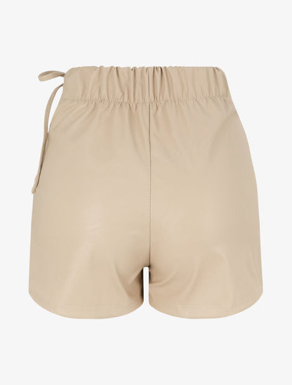 Short en simili style portefeuille - Beige - 2