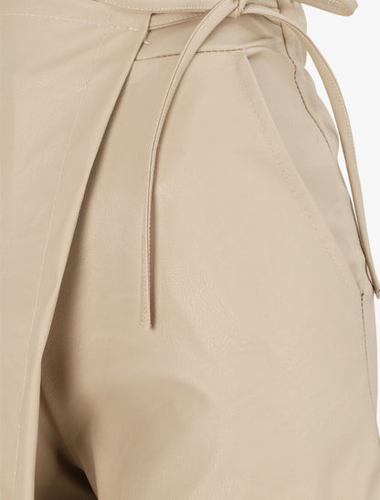 Short en simili style portefeuille - Beige - 3