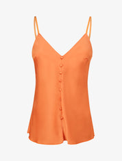 Caraco droit uni boutonné - Orange - 4