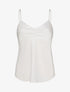 Caraco droit satiné à décolleté froncé - Blanc - 1