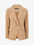 Blazer long croisé à boutons stylisés - Camel - 3