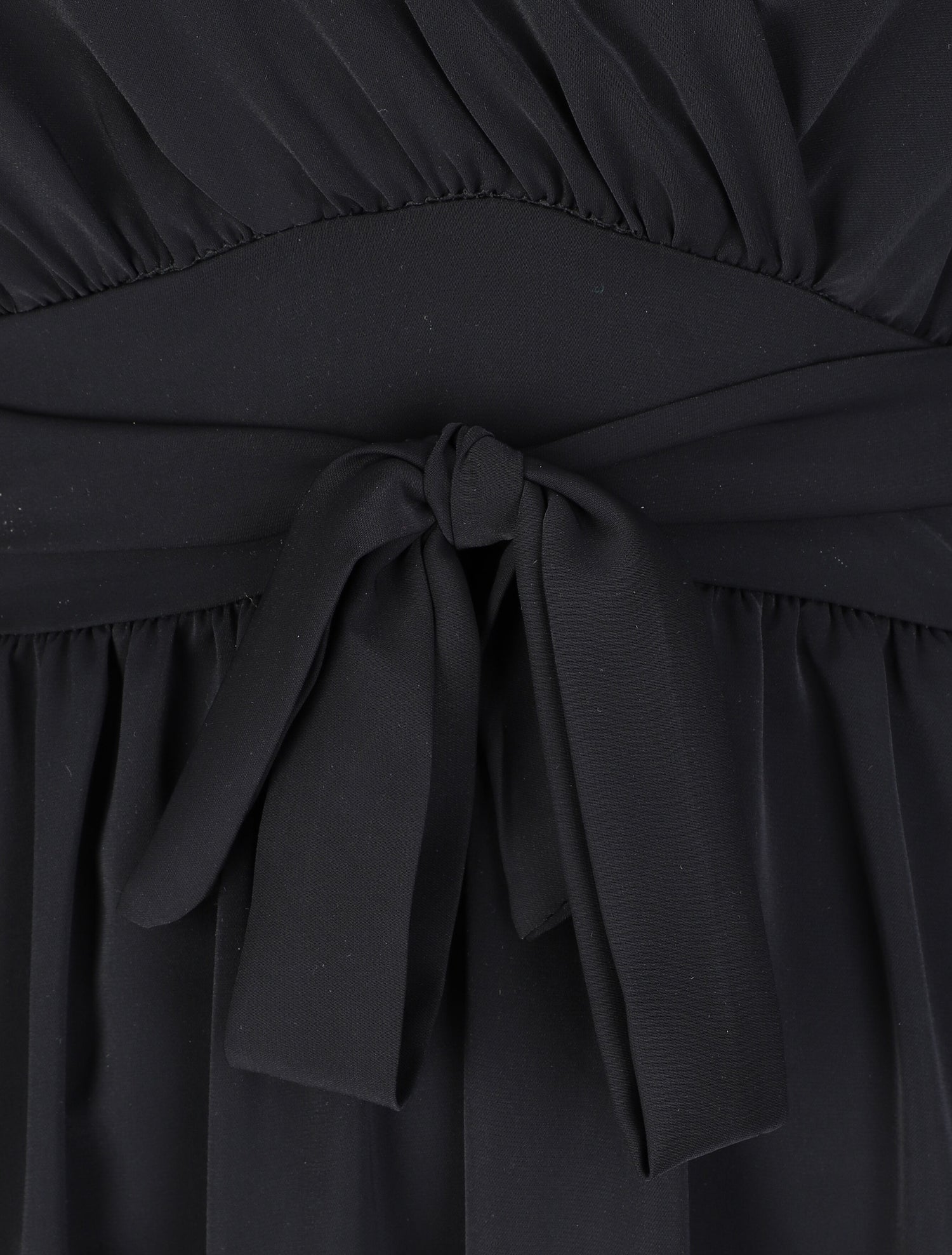 Robe courte patineuse à col cache-coeur - Noir - 3