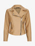 Perfecto droit en simili à poches zippées - Beige - 1