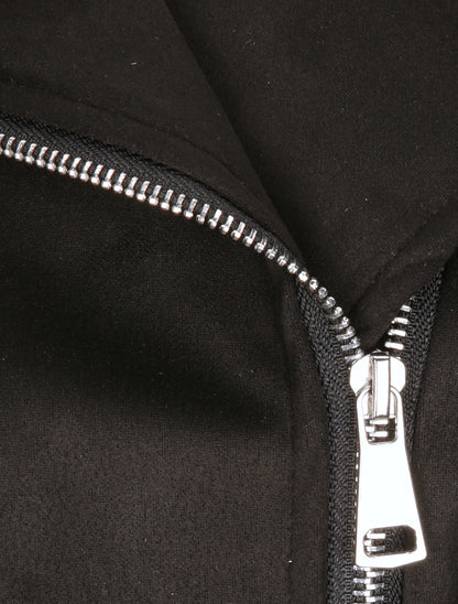 Perfecto droit en suédine poche zippée décorative - Noir - 3