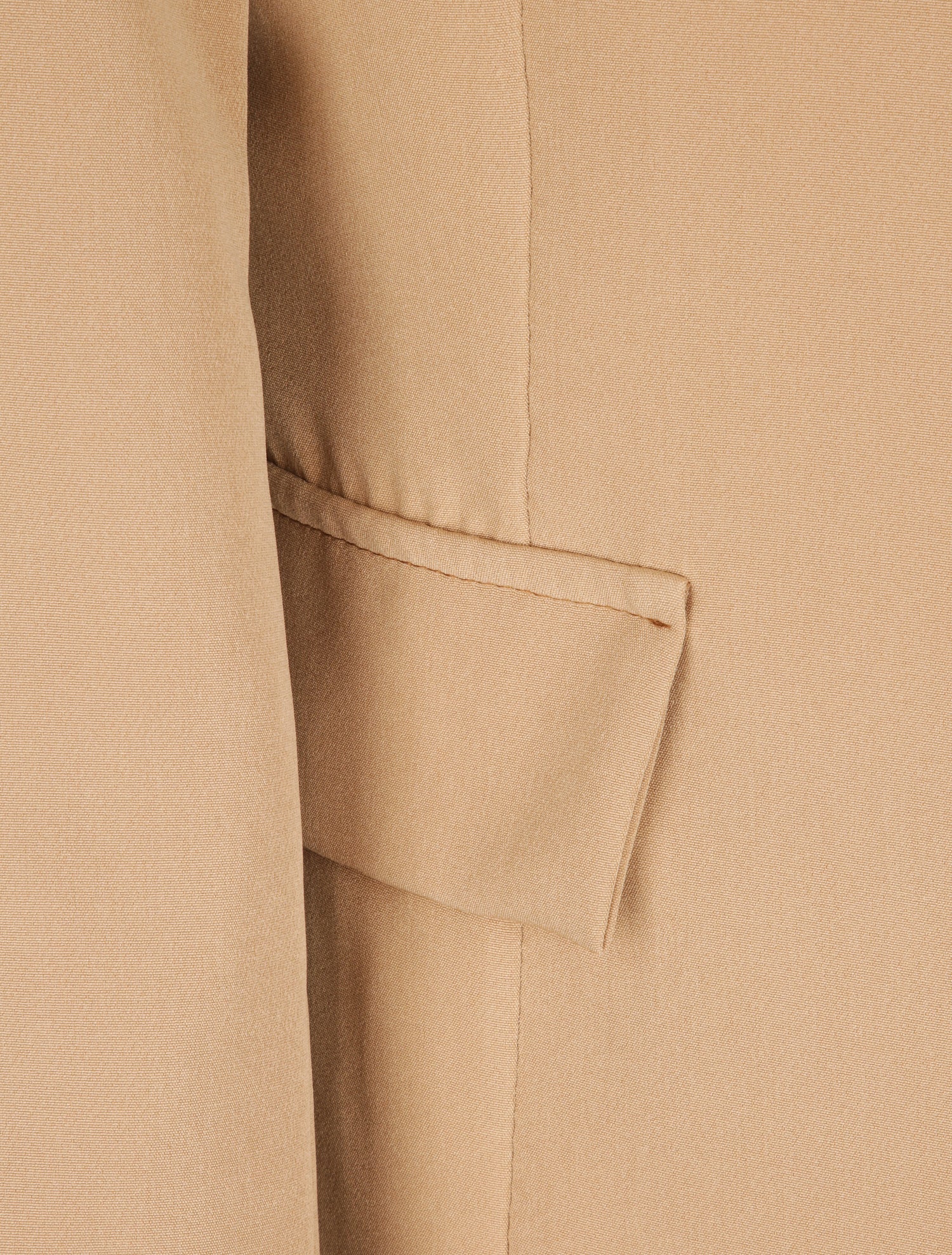 Blazer droit uni à col cranté - Camel - 3