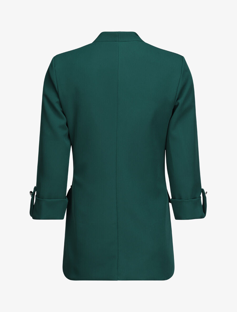 Blazer oversize à pans asymétriques - Vert sapin - 2