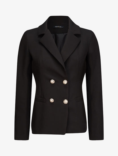 Blazer droit overzise - Noir - 4