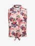 Chemise à nouer à imprimé orchidées - Rose pâle - 1