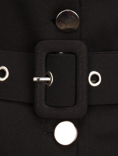 Combishort fluide unie - Noir - 3