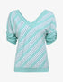 Top droit rayé irisé - Bleu clair - 4