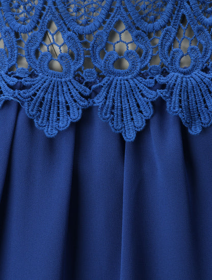 Top boule à empiècement crochet - Bleu - 3