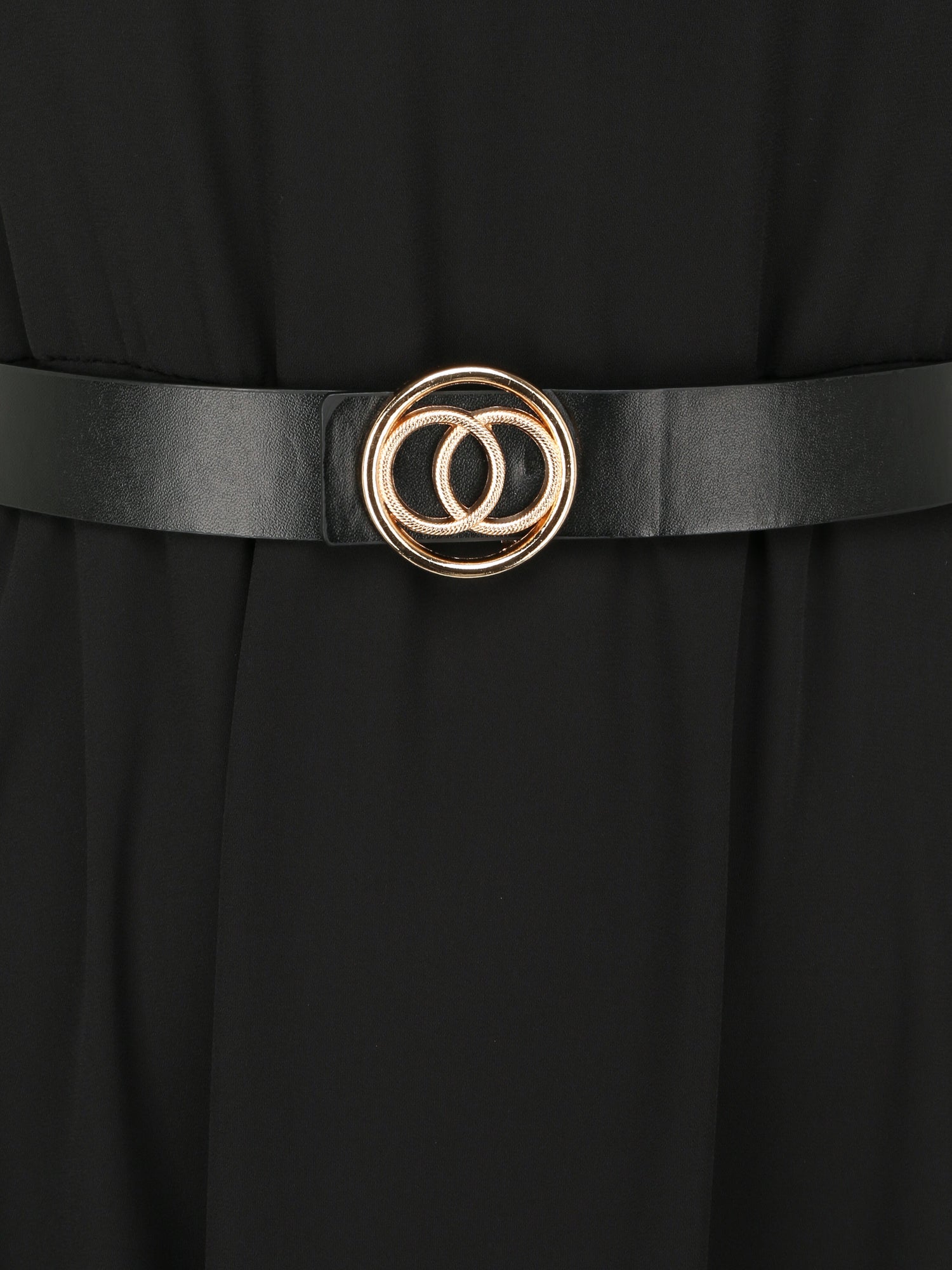 Robe longue asymétrique coupe patineuse - Noir - 3