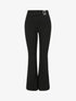 Pantalon taille standard coupe flare - Noir - 1