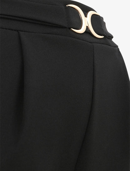 Pantalon fluide coupe droite - Noir - 3