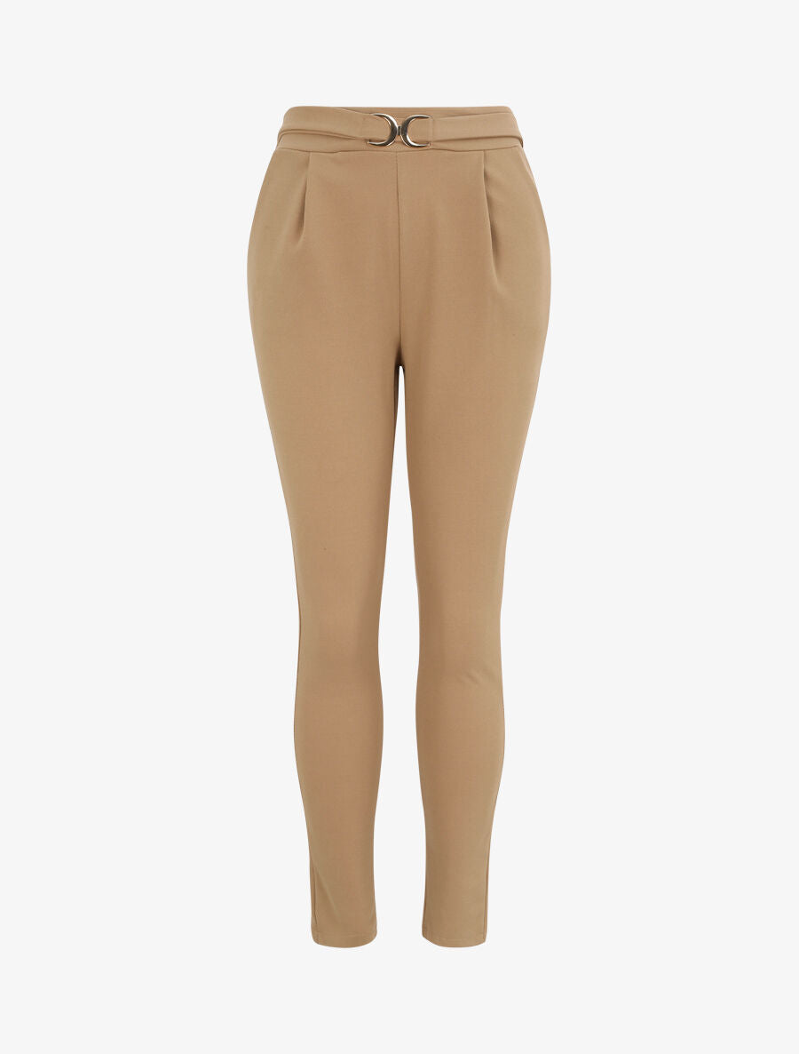 Pantalon fluide coupe droite - Camel - 4