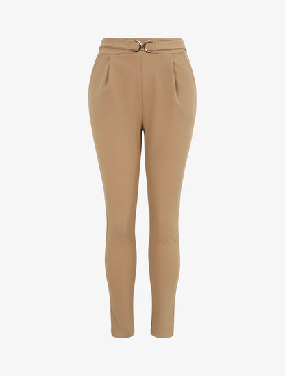 Pantalon fluide coupe droite - Camel - 4