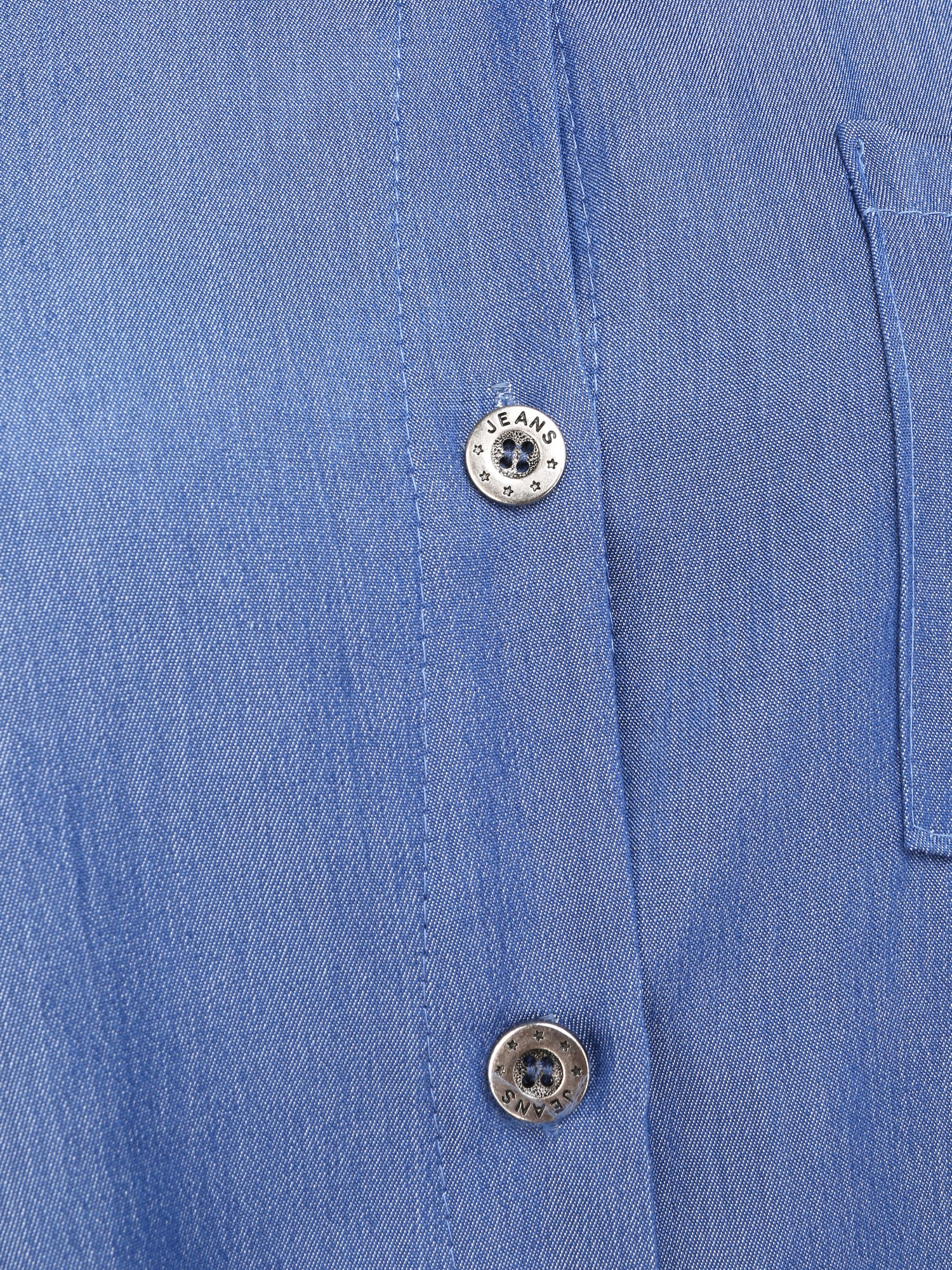 Chemise droite unie style jean - Bleu denim - 3