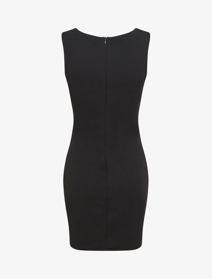 Robe portefeuille à boutons stylisés - Noir - 2