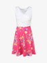 Robe cache-coeur bi-matière - Fushia - 5