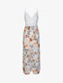 Combishort ajustée voile imprimé orchidée tropicale - Blanc - 1