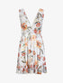 Robe cache-coeur à imprimé grandes fleurs - Blanc - 1