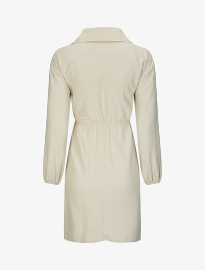 Robe chemise cintrée - Beige - 2