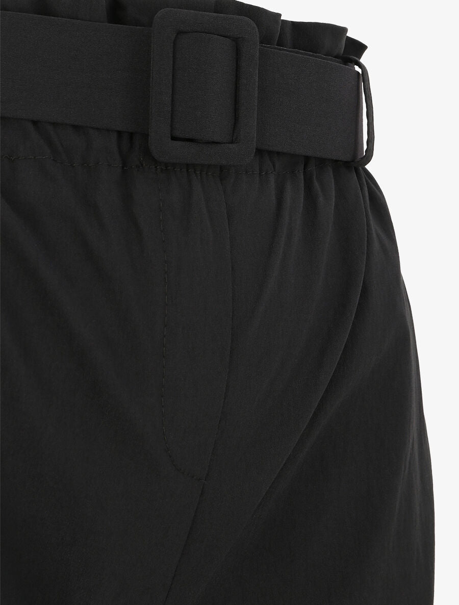 Short paperbag à revers - Noir - 3