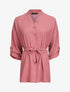 Tunique style chemise à détail dentelle - Vieux rose - 4
