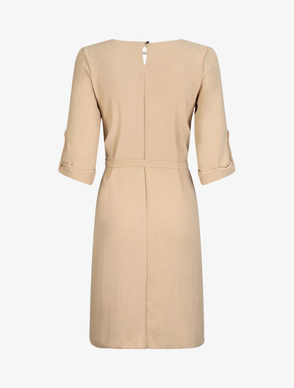 Robe longue fluide - Camel - 2