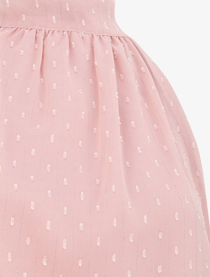 Top droit en voile plumetis irisé - Rose - 3